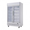 950L -  POLAR GE580 - ARMOIRE RÉFRIGÉRÉE 2 PORTES VITRÉES AVEC CAISSON LUMINEUX SÉRIE G