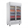 950L -  POLAR GE580 - ARMOIRE RÉFRIGÉRÉE 2 PORTES VITRÉES AVEC CAISSON LUMINEUX SÉRIE G