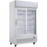 950L - 2 PORTES VITRÉES COULISSANTES - POLAR - GE581 - AVEC CAISSON LUMINEUX - ARMOIRE REFRIGEREE