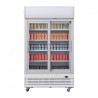 950L - 2 PORTES VITRÉES COULISSANTES - POLAR - GE581 - AVEC CAISSON LUMINEUX - ARMOIRE REFRIGEREE