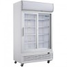950L - 2 PORTES VITRÉES COULISSANTES - POLAR - GE581 - AVEC CAISSON LUMINEUX - ARMOIRE REFRIGEREE