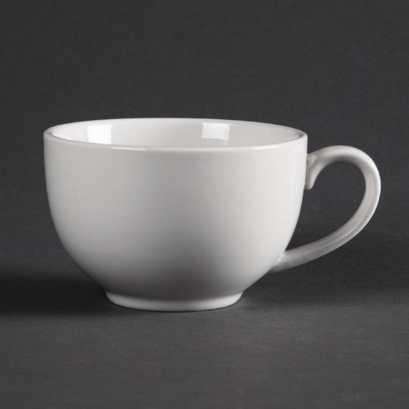 Tasses élégantes Olympia Whiteware 230ml (Lot de 12) CD735 Olympia Tasses élégantes Olympia Whiteware 230ml (Lot de 12) CD735 Olympia