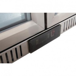 ARRIÈRE-BAR DEUX PORTES PIVOTANTES POLAR SÉRIE G INOX 208L GL008