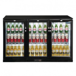 ARRIÈRE-BAR TROIS PORTES PIVOTANTES POLAR SÉRIE G NOIR 320L GL014