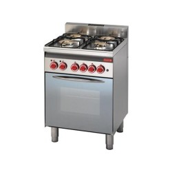 Fourneau 4 feux gaz sur four électrique à convection GN2 3 Gastro M 60 60CFGE P GN013