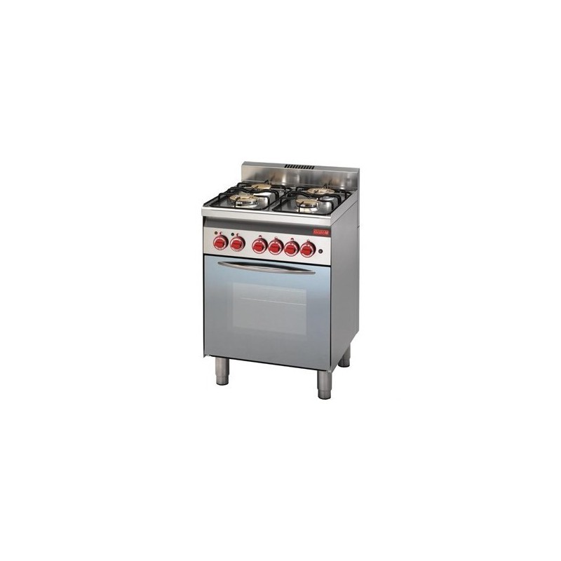 Fourneau 4 feux gaz sur four électrique à convection GN2 3 Gastro M 60 60CFGE P GN013 Fourneau 4 feux gaz sur four électrique à convection GN2 3 Gastro M 60 60CFGE P GN013
