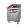 Fourneau 4 feux gaz sur four électrique à convection GN2 3 Gastro M 60 60CFGE P GN013