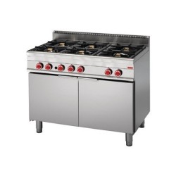 Fourneau 6 feux sur maxi four gaz Gastro M 650 65 110CFGG GN050