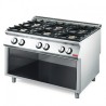 FOURNEAU GAZ 6 FEUX VIFS GASTRO M 700 SUR PLACARD OUVERT GN082