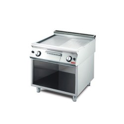 Plancha gaz plaque 2/3 lisse 1/3 rainurée chromée GM70/80 FTRG Gastro M 700 GN099 Gastro M