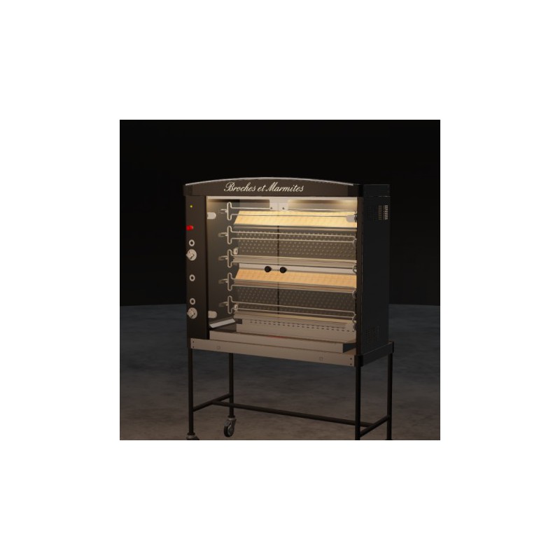 Rôtissoire 5 broches sur support roulettes DOREGRILL MAGFLAM 5 Rôtissoire 5 broches sur support roulettes DOREGRILL MAGFLAM 5