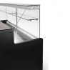 Comptoirs vitrine réfrigérés à vitre droite 90° avec réserve noir Diamond RO15/B5-R2