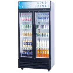 Vitrine de présentation boissons portes vitrées 610 Litres
