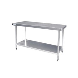 Table de préparation sans rebord en acier inoxydable Vogue 1200 x 600mm T376 Vogue