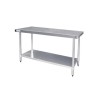 Table de préparation sans rebord en acier inoxydable Vogue 1200 x 600mm T376 Vogue