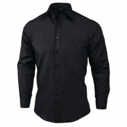 Chemise habillée mixte Uniform Works noire M A798-M Chef Works