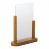 Porte-menu de table acrylique avec cadre en bois Securit teck A5 CE408 Securit