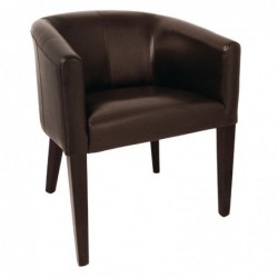 Fauteuil en simili cuir Bolero marron foncé CE593 Bolero