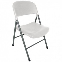 Chaises pliantes Bolero blanches et grises (Lot de 2) CE692 Bolero