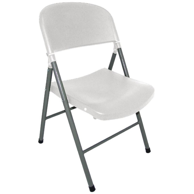 Chaises pliantes Bolero blanches et grises (Lot de 2) CE692 Bolero Chaises pliantes Bolero blanches et grises (Lot de 2) CE692 Bolero