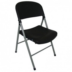 Chaises pliantes Bolero noires et grises (Lot de 2) CE693 Bolero