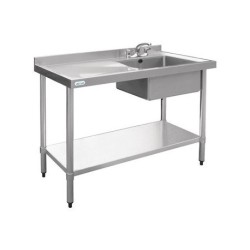Evier en acier inoxydable   Vogue 1000 x 601 U902