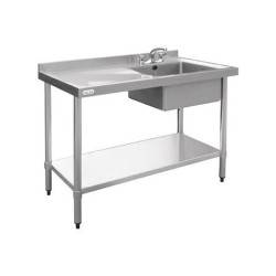 Evier en acier inoxydable Vogue droit 1200 x 600mm U903