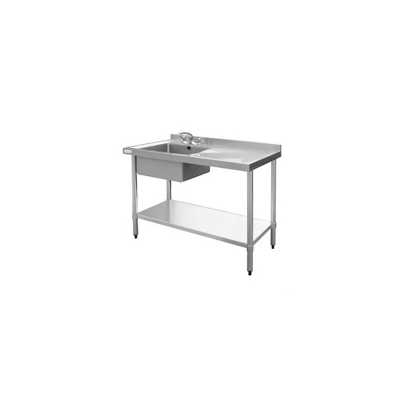 Evier en acier inoxydable Vogue gauche 1200 x 600mm U904 Evier en acier inoxydable Vogue gauche 1200 x 600mm U904