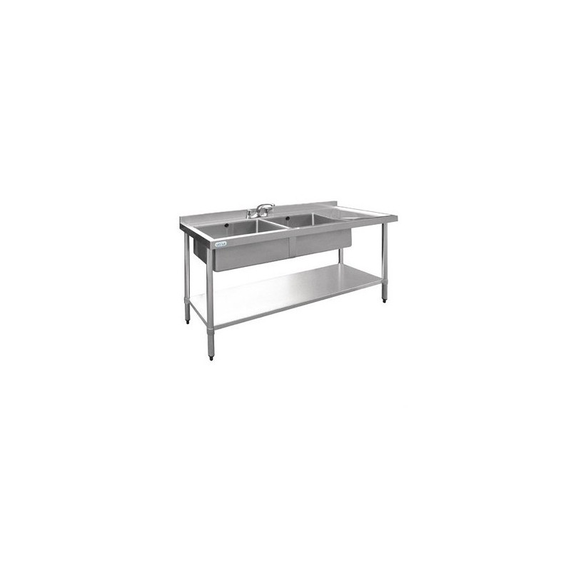 Evier en acier inoxydable Vogue double droit 1500mm U905 Evier en acier inoxydable Vogue double droit 1500mm U905
