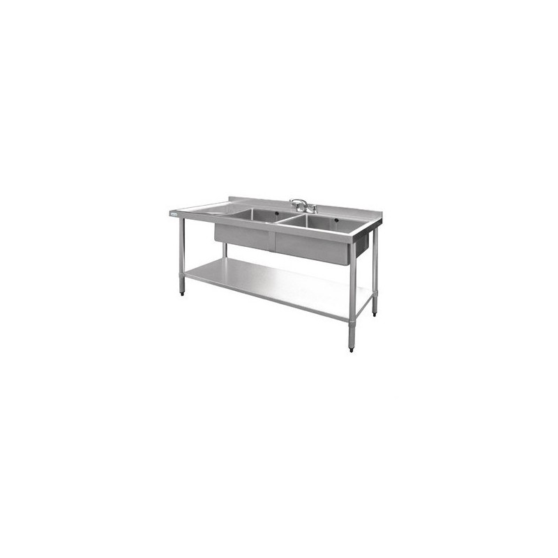 Evier en acier inoxydable Vogue double gauche 1500mm U906 Evier en acier inoxydable Vogue double gauche 1500mm U906