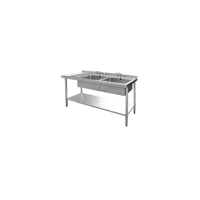 Evier en acier inoxydable Vogue double gauche 1800mm U909 Evier en acier inoxydable Vogue double gauche 1800mm U909