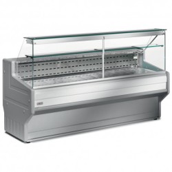 Comptoir vitrine réfrigéré à vitre droite 90° - avec réserve - 1500mm - DIAMOND WR-CVD1-15