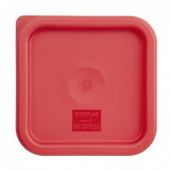 Couvercle carré rouge petit Hygiplas CF040 Hygiplas