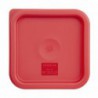 Couvercle carré rouge petit Hygiplas CF040 Hygiplas