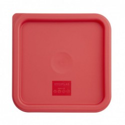 Couvercle carré rouge moyen Hygiplas CF041 Hygiplas