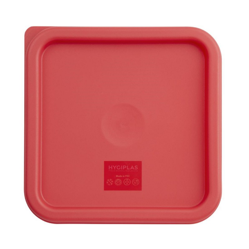 Couvercle carré rouge moyen Hygiplas CF041 Hygiplas Couvercle carré rouge moyen Hygiplas CF041 Hygiplas