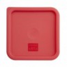 Couvercle carré rouge moyen Hygiplas CF041 Hygiplas