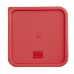 Couvercle carré rouge grand Hygiplas CF042 Hygiplas