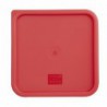 Couvercle carré rouge grand Hygiplas CF042 Hygiplas