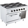 BASE 700 CUISINIERE A GAZ 6 BR. AVEC FOUR À GAZ COMBISTEEL 7178.0420