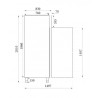 Congélateur en acier inox 1 porte 650L 740 x 830 x 2010 mm 7450.0076