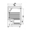 Réfrigérateur en acier inox 1 porte 130L 600 x 585 x 845 mm 7450.0550