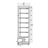 Congélateur en acier inox 1 porte 340L 600 x 585 x 1850 mm 7450.0570