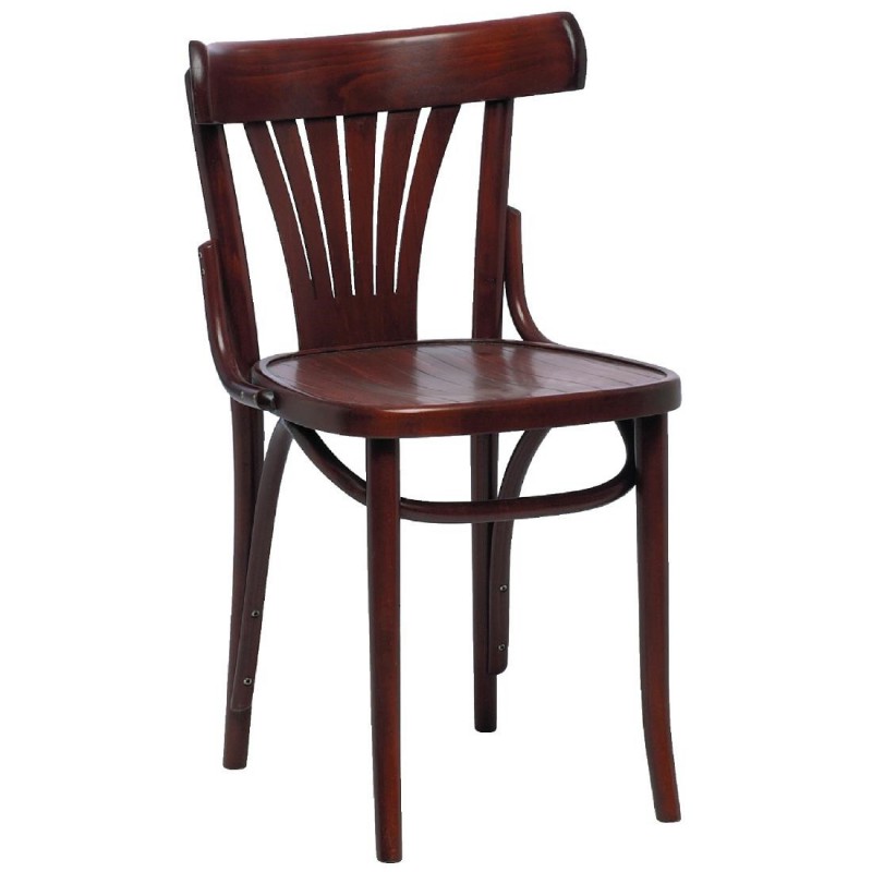 Chaises bistro avec dossier en éventail en bois courbé Fameg noyer (lot de 2) CF143 Fameg Chaises bistro avec dossier en éventail en bois courbé Fameg noyer (lot de 2) CF143 Fameg
