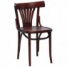Chaises bistro avec dossier en éventail en bois courbé Fameg noyer (lot de 2) CF143 Fameg