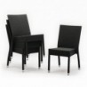 Chaises en rotin PE Bolero anthracite (Lot de 4) CF159 Bolero