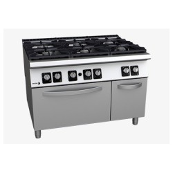 Cuisinière 6 feux gaz sur four et espace bouteille FAGOR C-G961