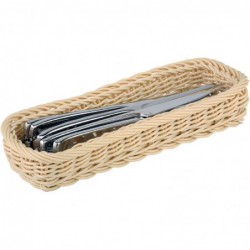 Panier rectangulaire à couverts en rotin polypropylène APS CF301 APS