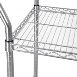 CHARIOT DE DÉBARRASSAGE CHROMÉ VOGUE 2 NIVEAUX CC430