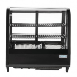 Vitrine réfrigérée de comptoir 100L Polar Série C noire CC611